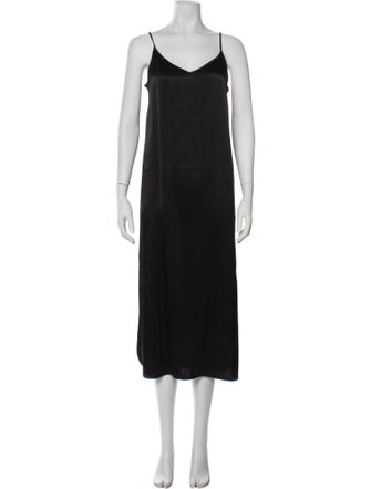 Ganni V-Neck Midi Length Dress