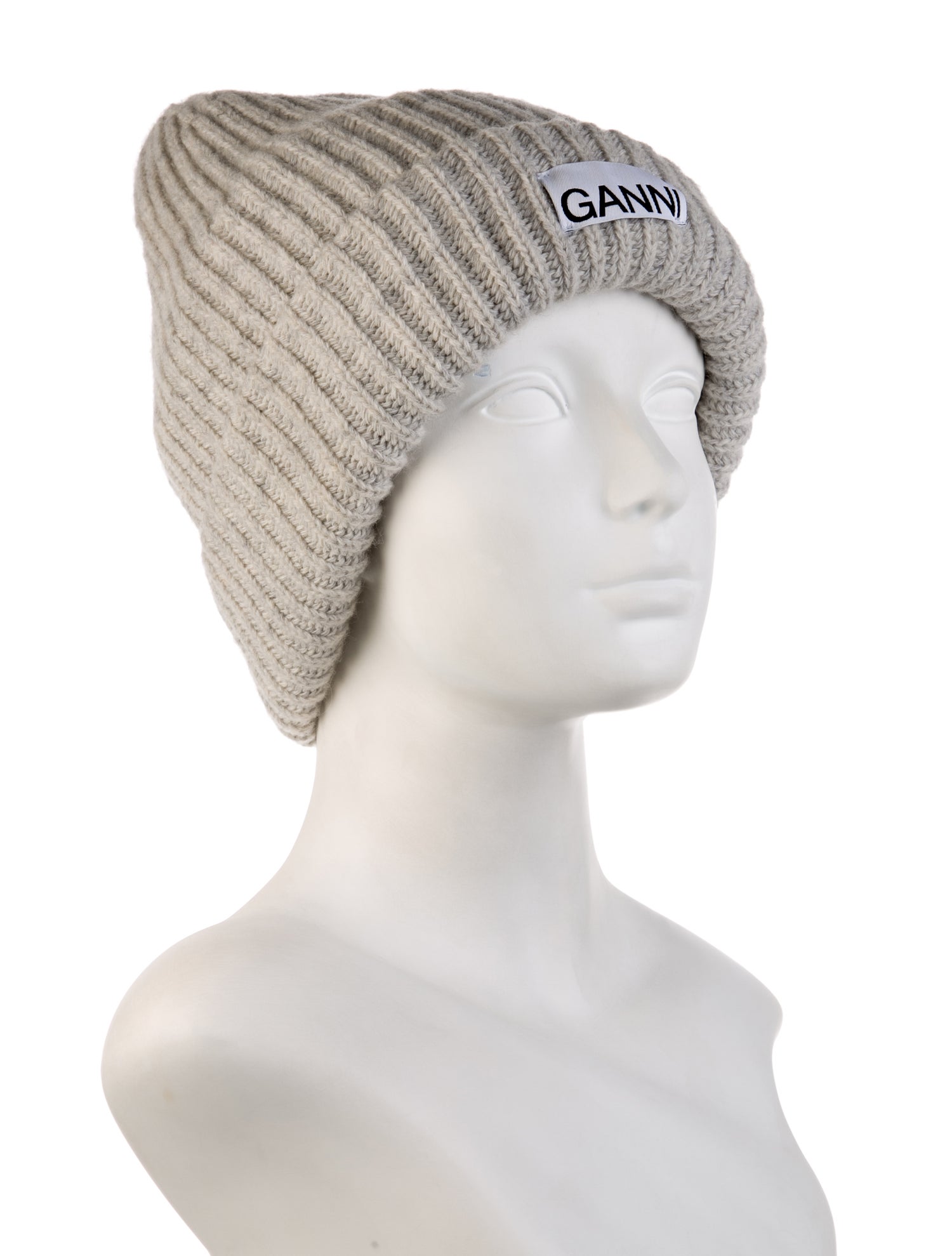 Ganni Wool Blend Knit Beanie