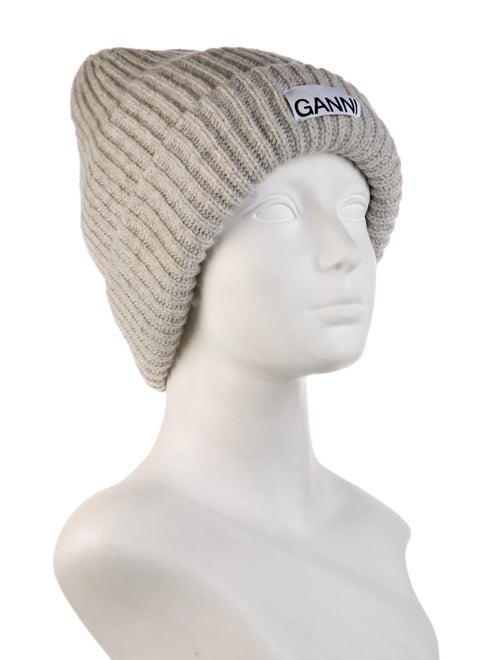 Ganni Wool Blend Knit Beanie