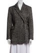 Ganni Tweed Pattern Peacoat