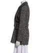 Ganni Tweed Pattern Peacoat