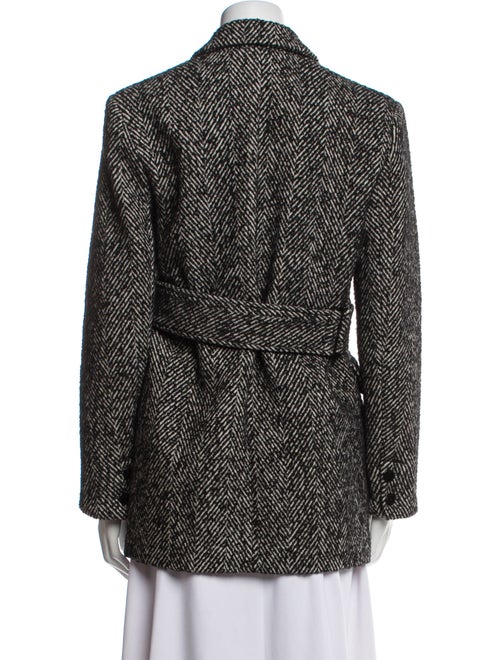 Ganni Tweed Pattern Peacoat