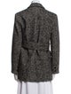 Ganni Tweed Pattern Peacoat