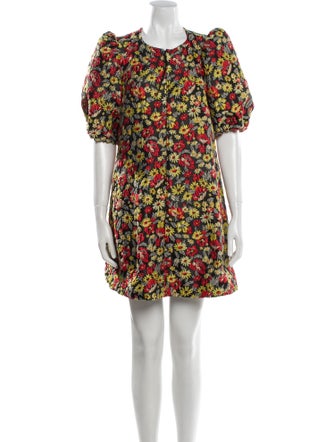 Ganni Floral Print Mini Dress
