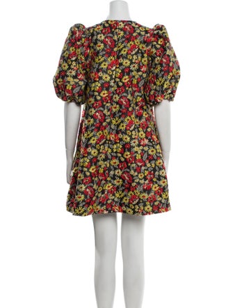 Ganni Floral Print Mini Dress