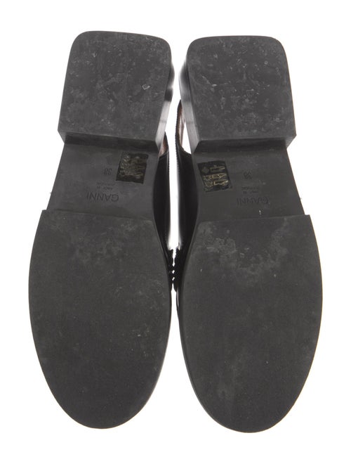 Ganni Leather Crystal Embellishments Slingback Flats