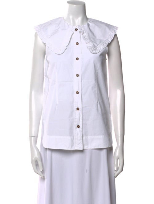Ganni Sleeveless Button-Up Top