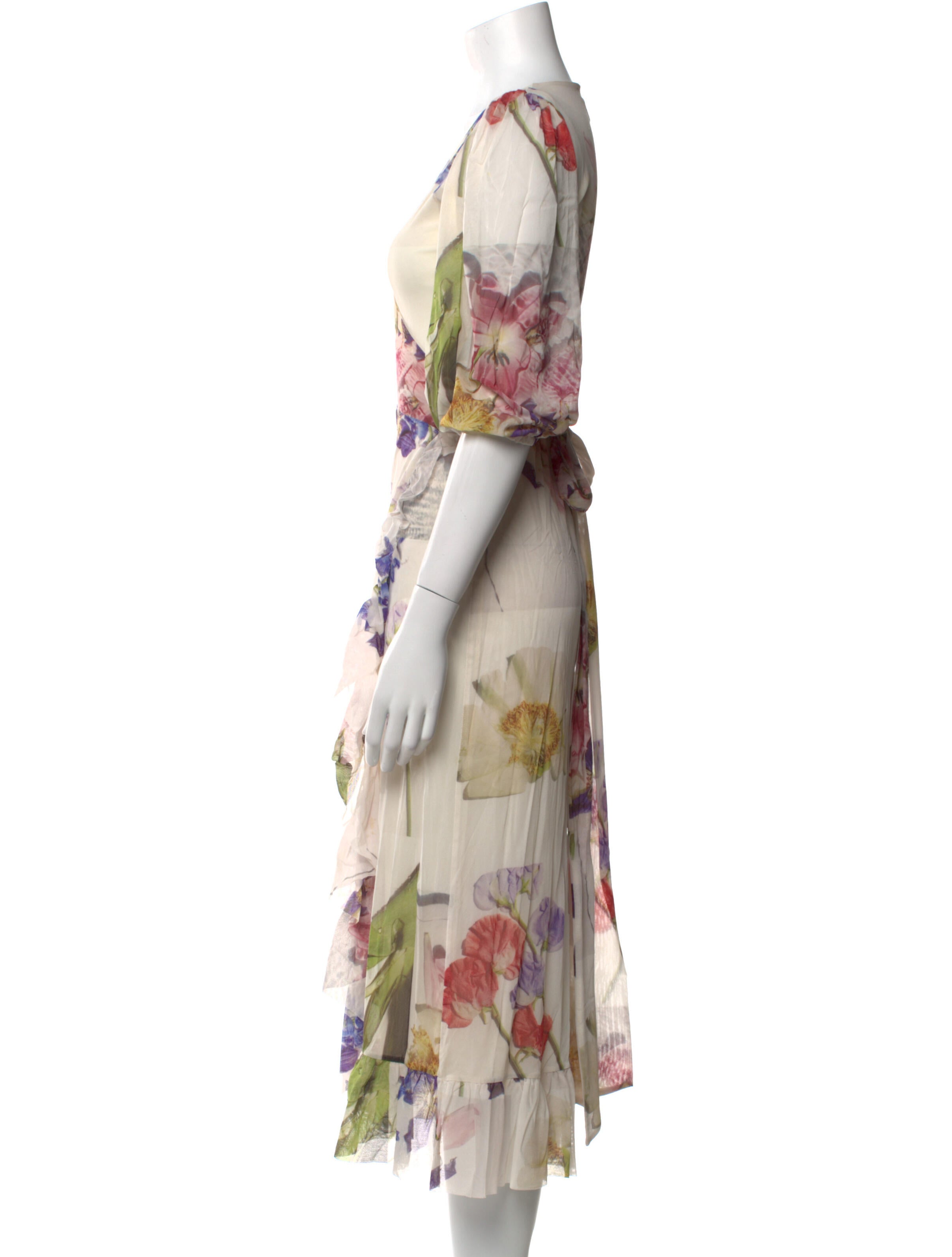 Ganni Floral Print Midi Length Dress