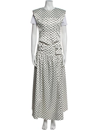 Ganni Polka Dot Print Skirt Set