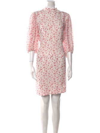 Ganni Floral Print Mini Dress