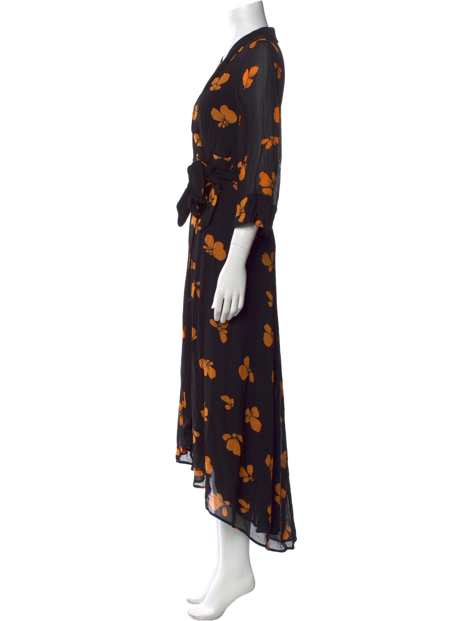 Ganni Floral Print Long Dress
