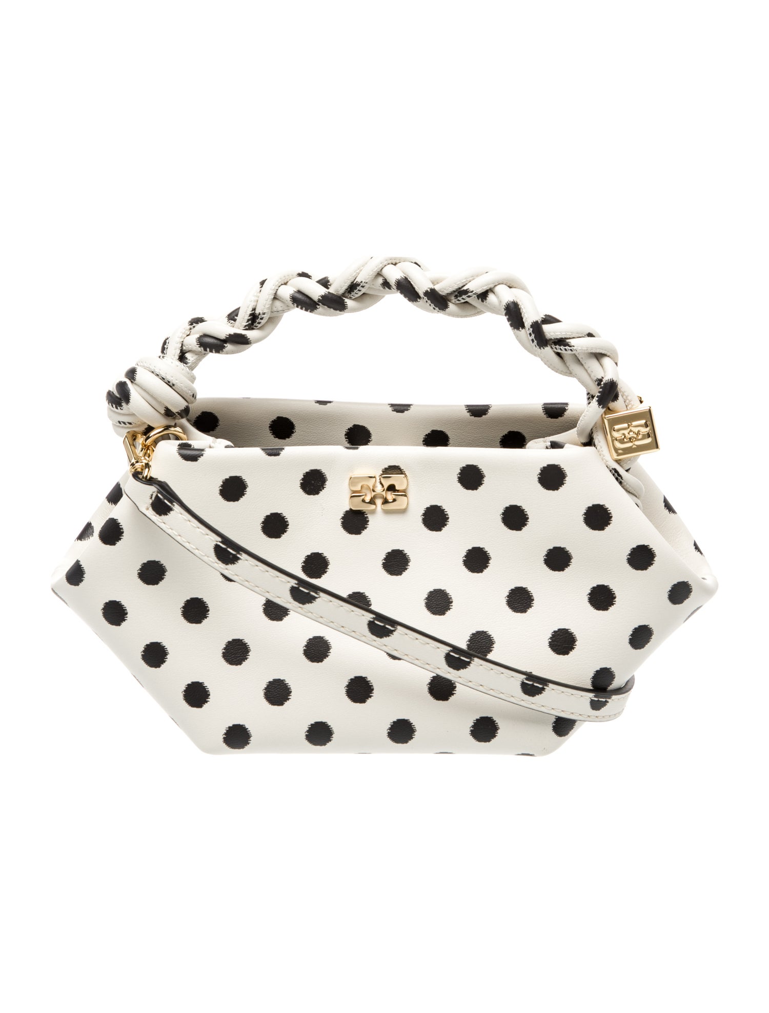 Ganni Leather Top Handle Bag