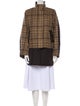 Ganni Wool Plaid Print Jacket