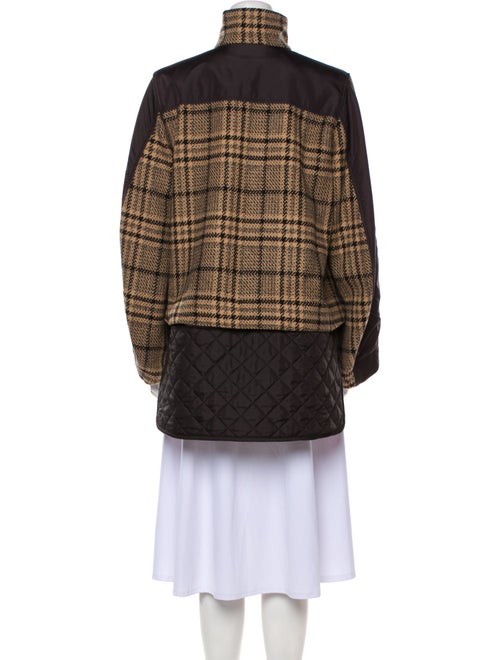Ganni Wool Plaid Print Jacket