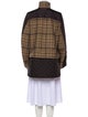 Ganni Wool Plaid Print Jacket