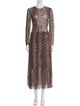 Ganni Animal Print Long Dress