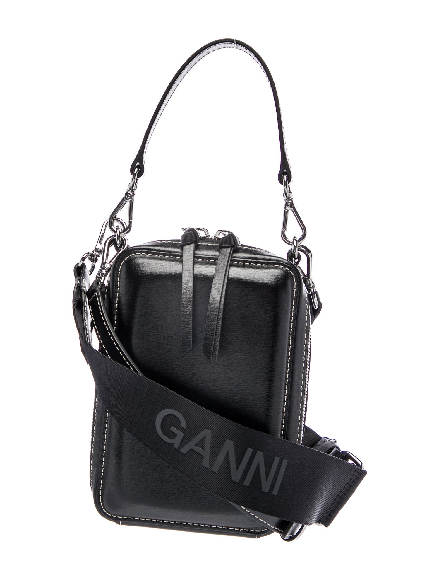 Ganni Leather Bucket Bag