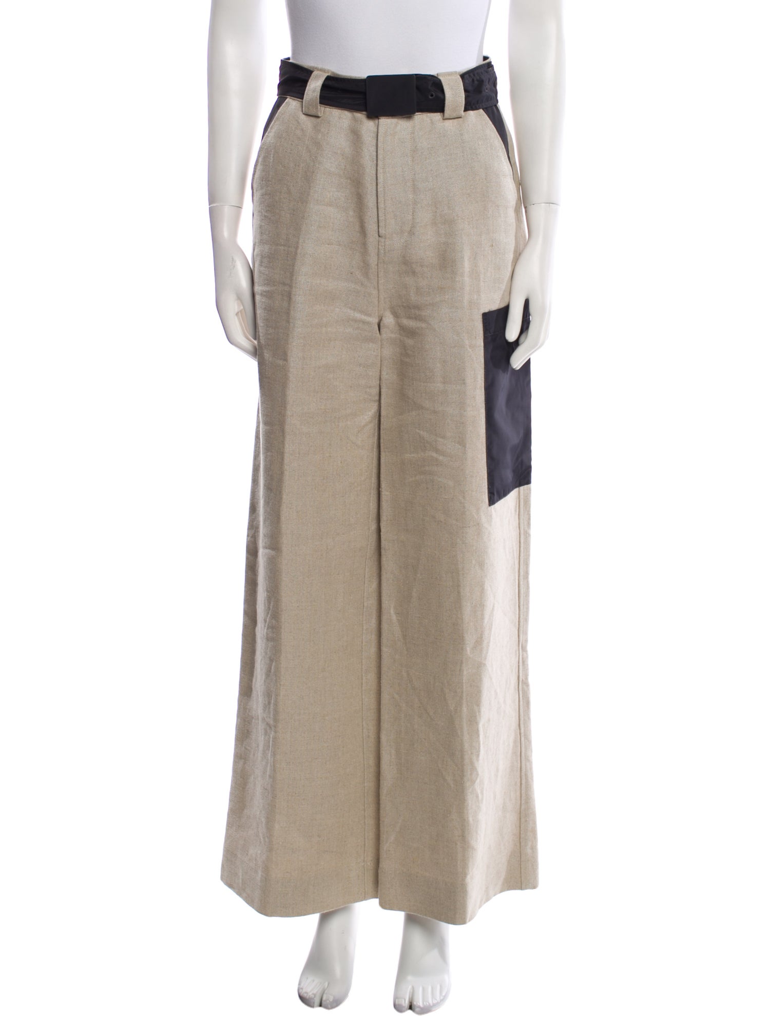 Ganni Linen Wide Leg Pants
