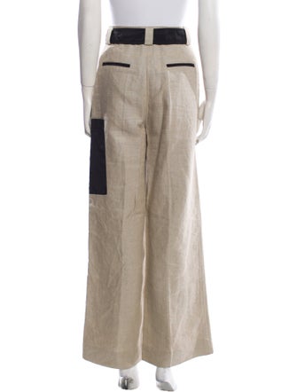 Ganni Linen Wide Leg Pants