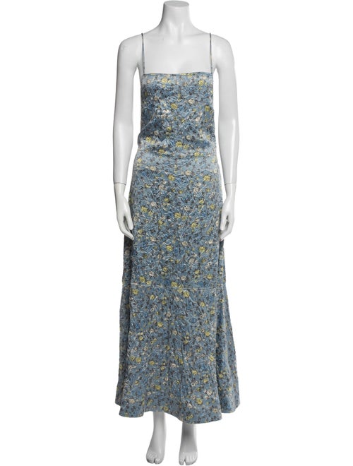 Ganni Floral Print Long Dress