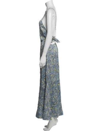 Ganni Floral Print Long Dress