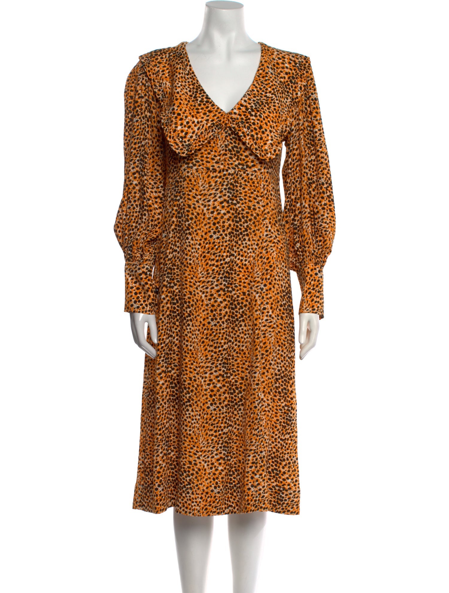 Ganni Printed Midi Length Dress