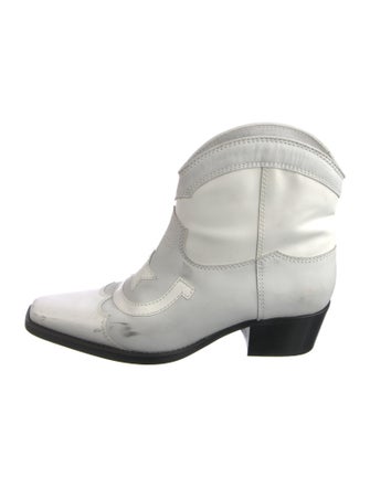 Ganni Leather Western Boots