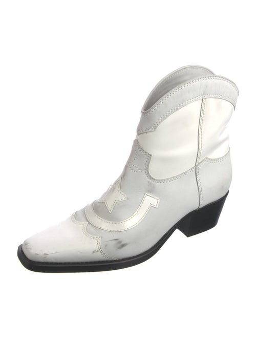 Ganni Leather Western Boots