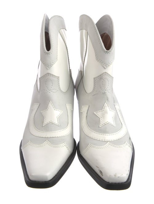 Ganni Leather Western Boots