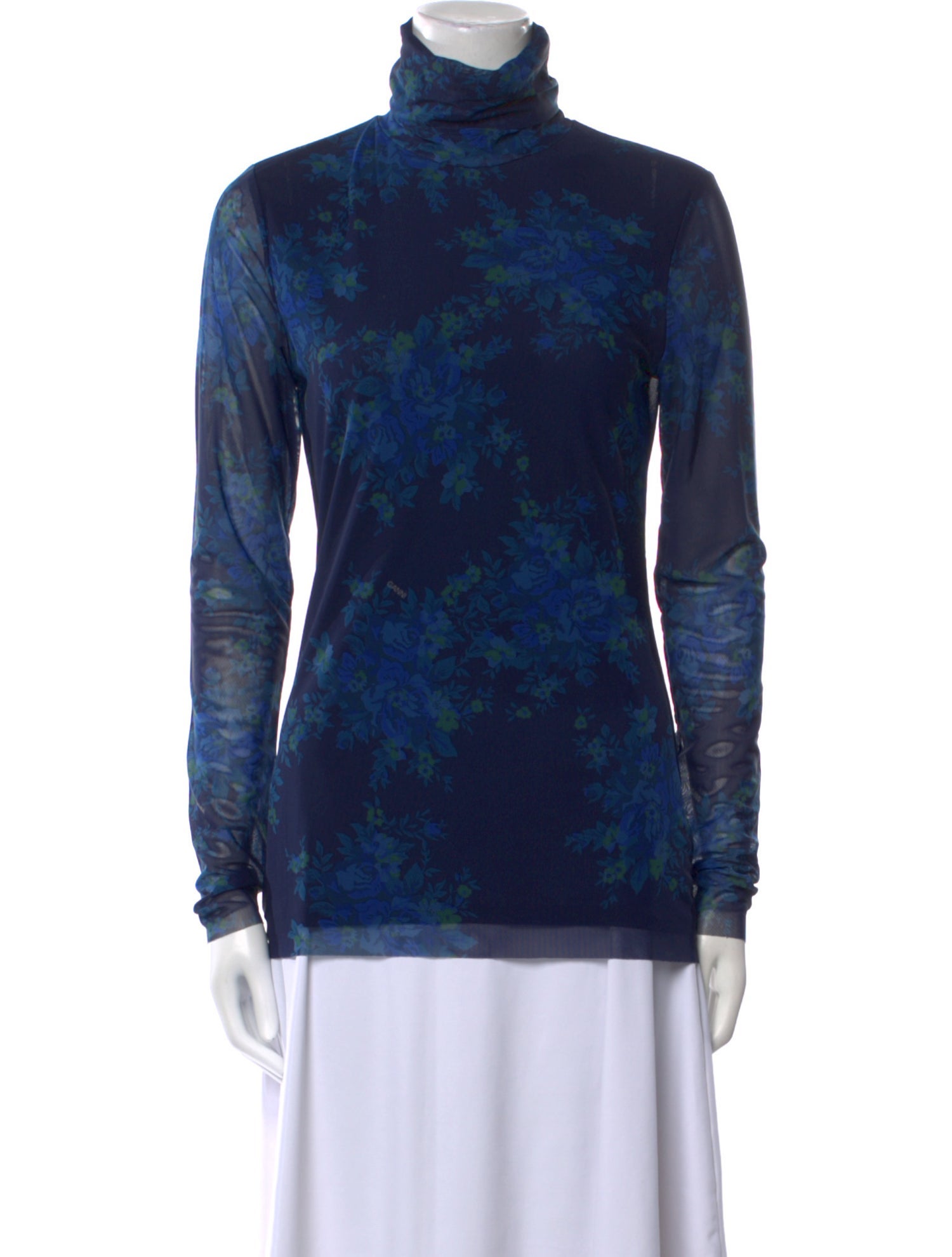 Ganni Printed Turtleneck Sweatshirt