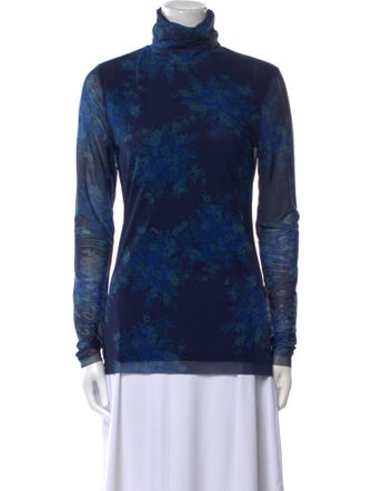 Ganni Printed Turtleneck Sweatshirt