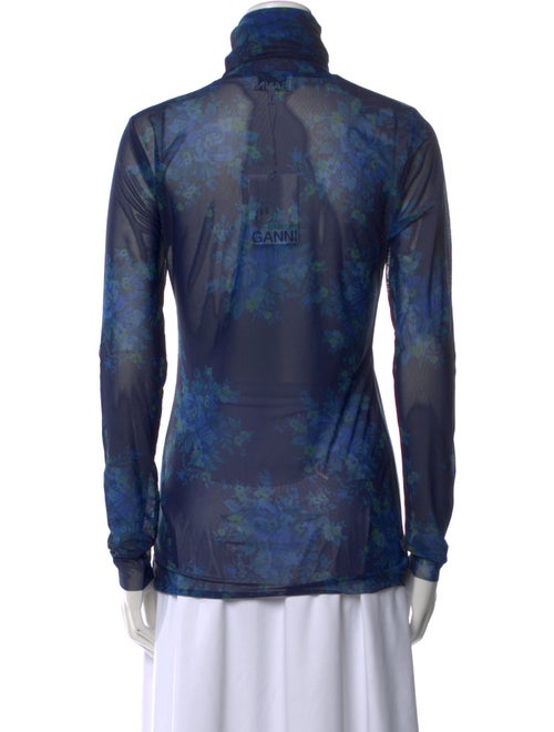 Ganni Printed Turtleneck Sweatshirt