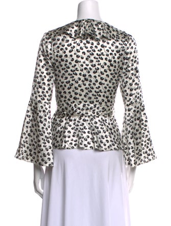 Ganni Silk Printed Blouse