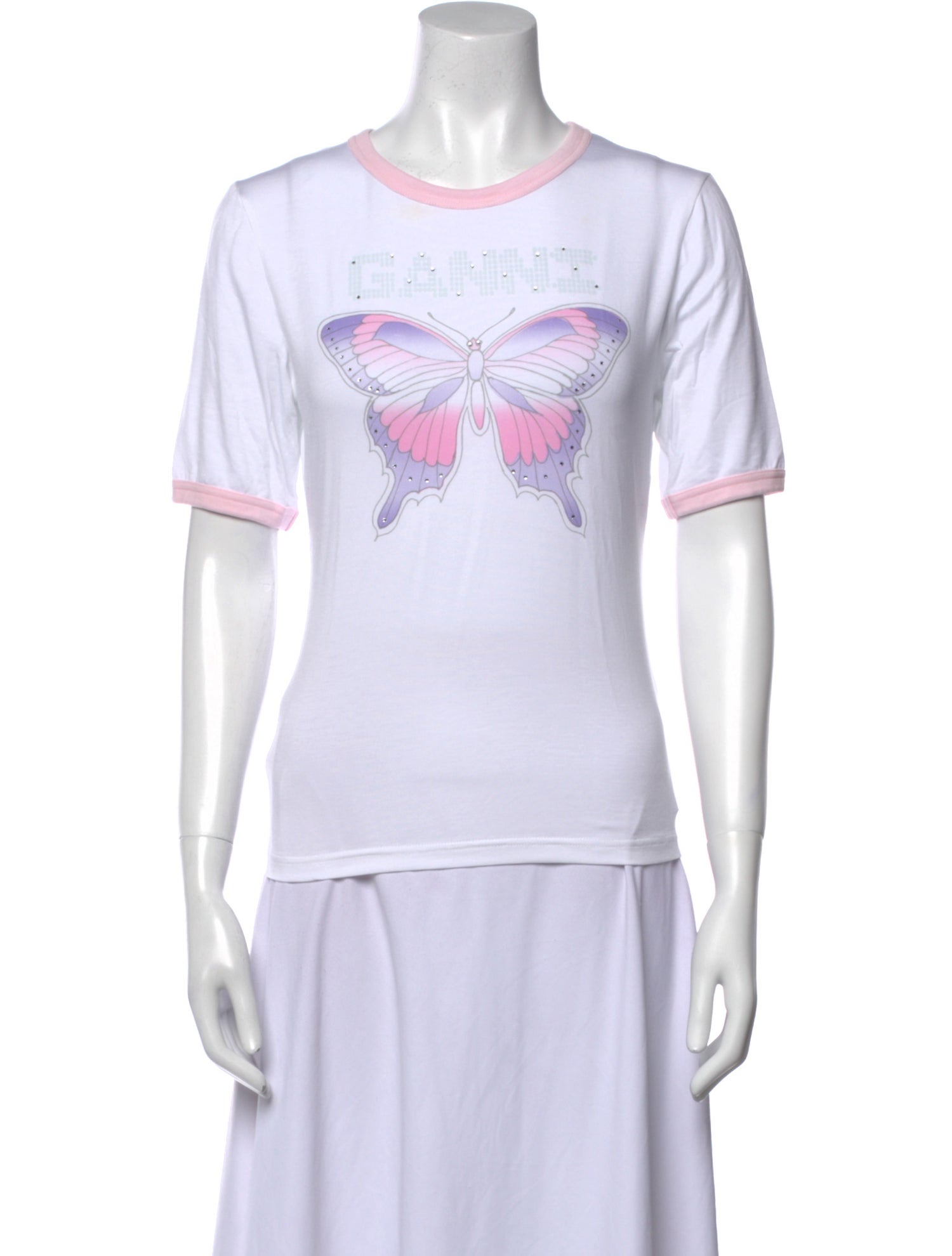 Ganni Graphic Print Crew Neck T-Shirt