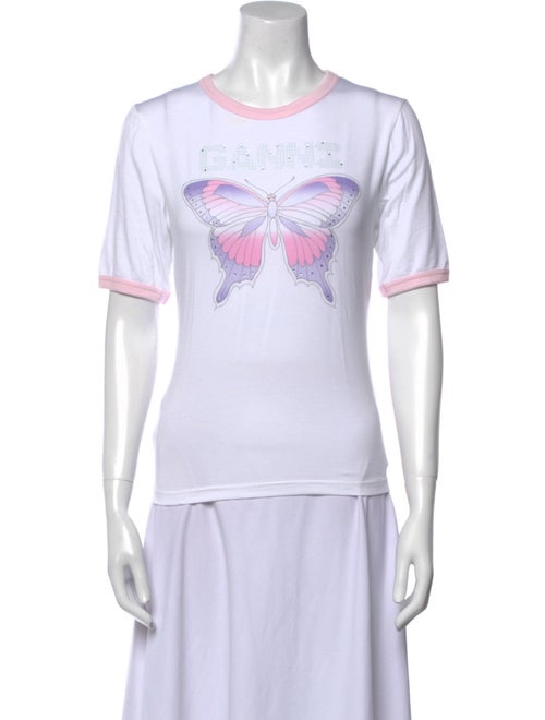 Ganni Graphic Print Crew Neck T-Shirt