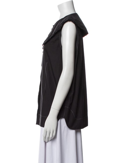 Ganni Crew Neck Sleeveless Blouse