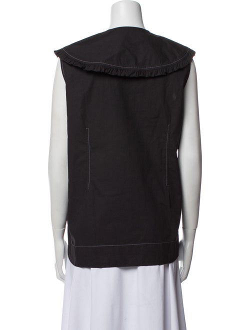 Ganni Crew Neck Sleeveless Blouse