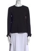 Ganni Crew Neck Long Sleeve Top