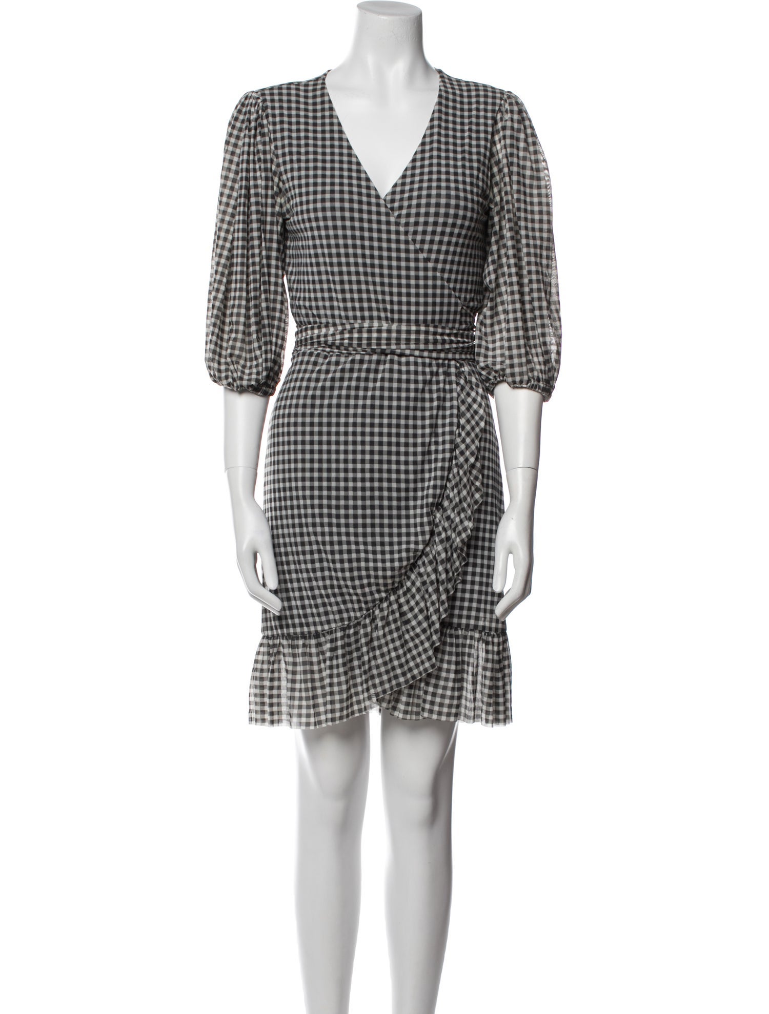 Ganni Plaid Print Mini Dress