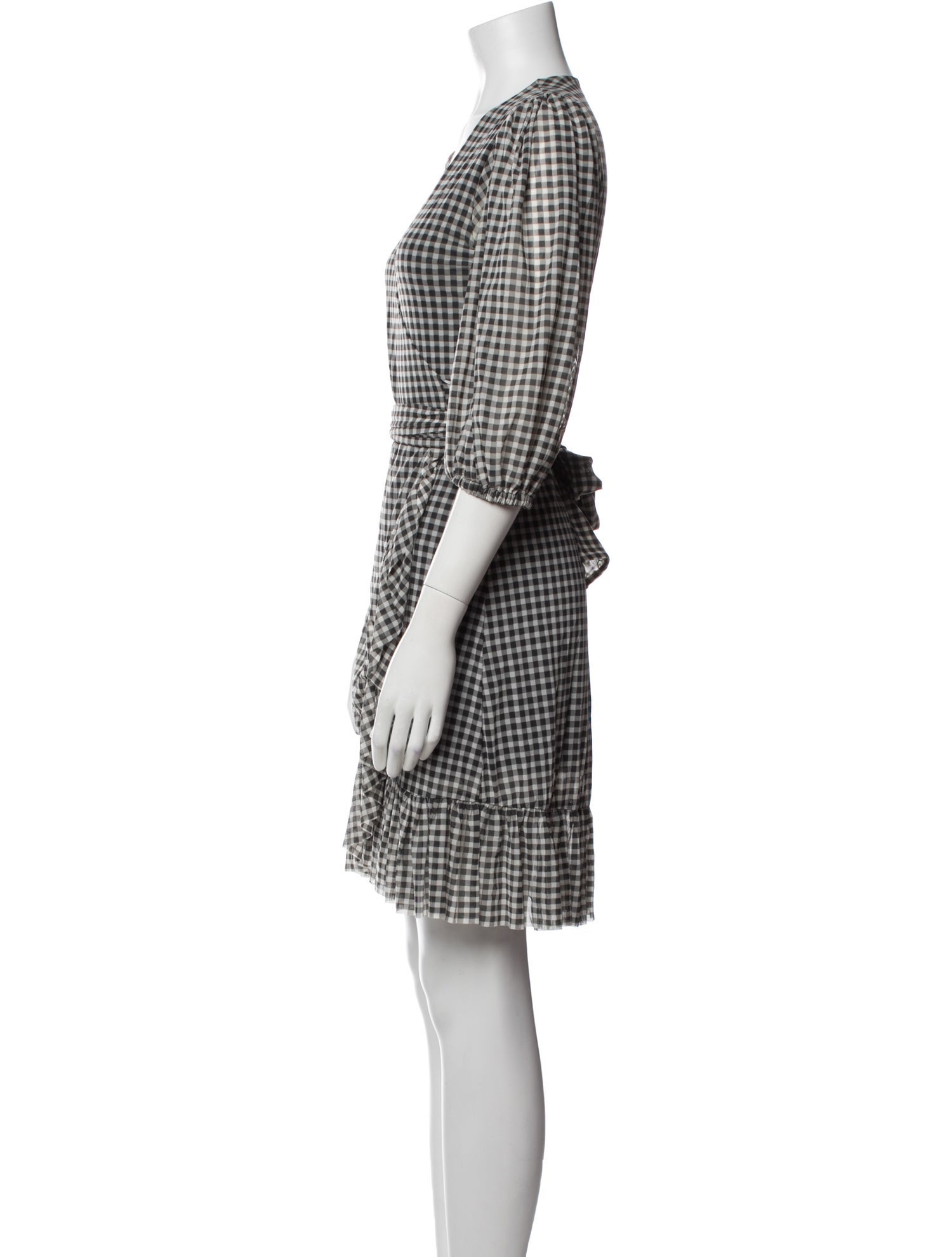 Ganni Plaid Print Mini Dress