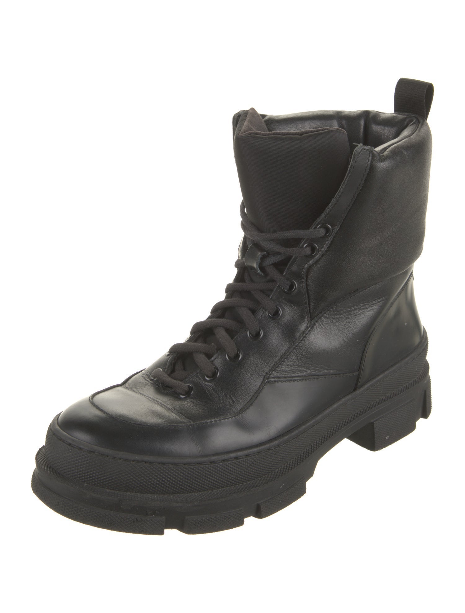 Ganni Leather Combat Boots