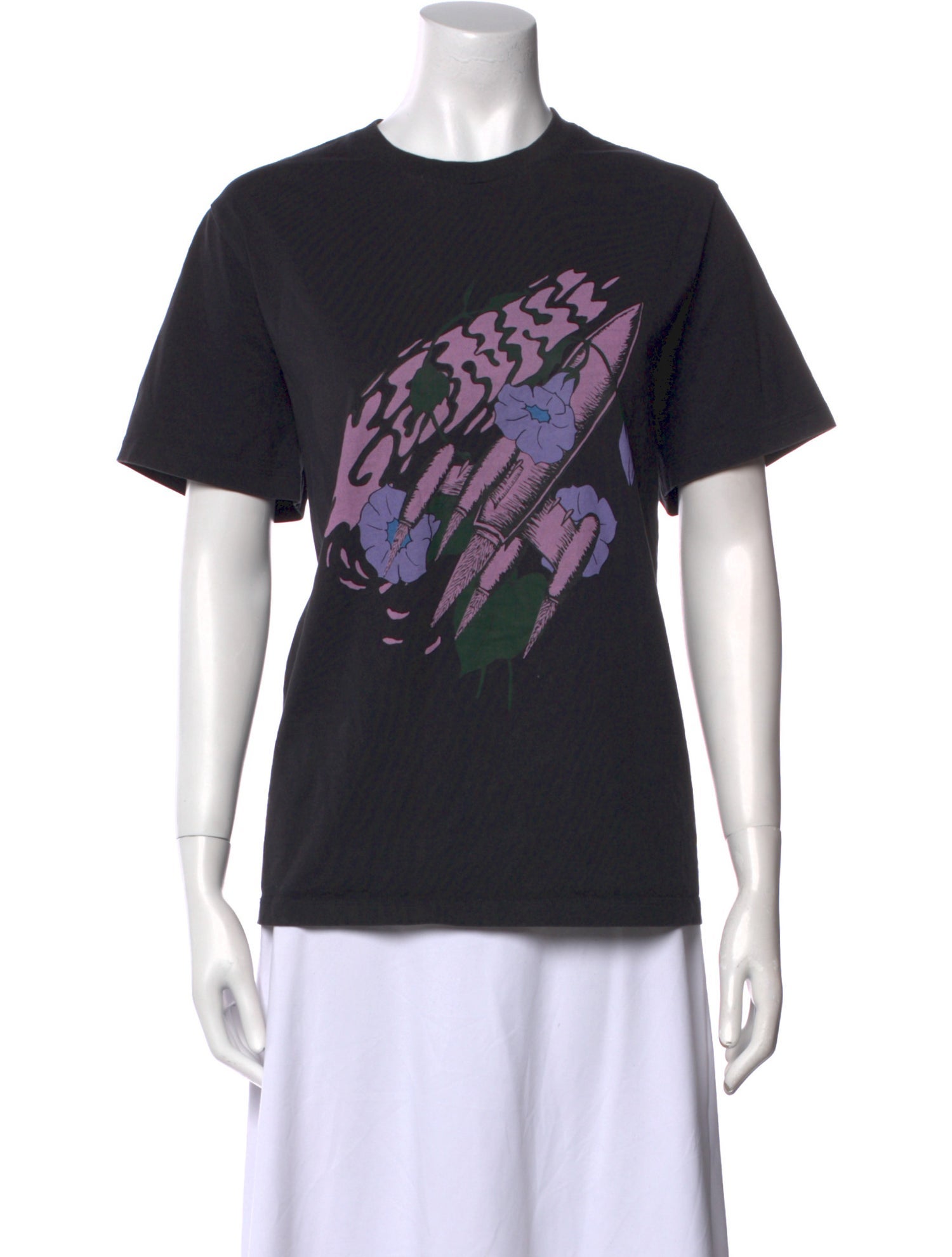 Ganni Graphic Print Crew Neck T-Shirt