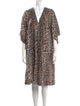 Ganni Animal Print Knee-Length Dress
