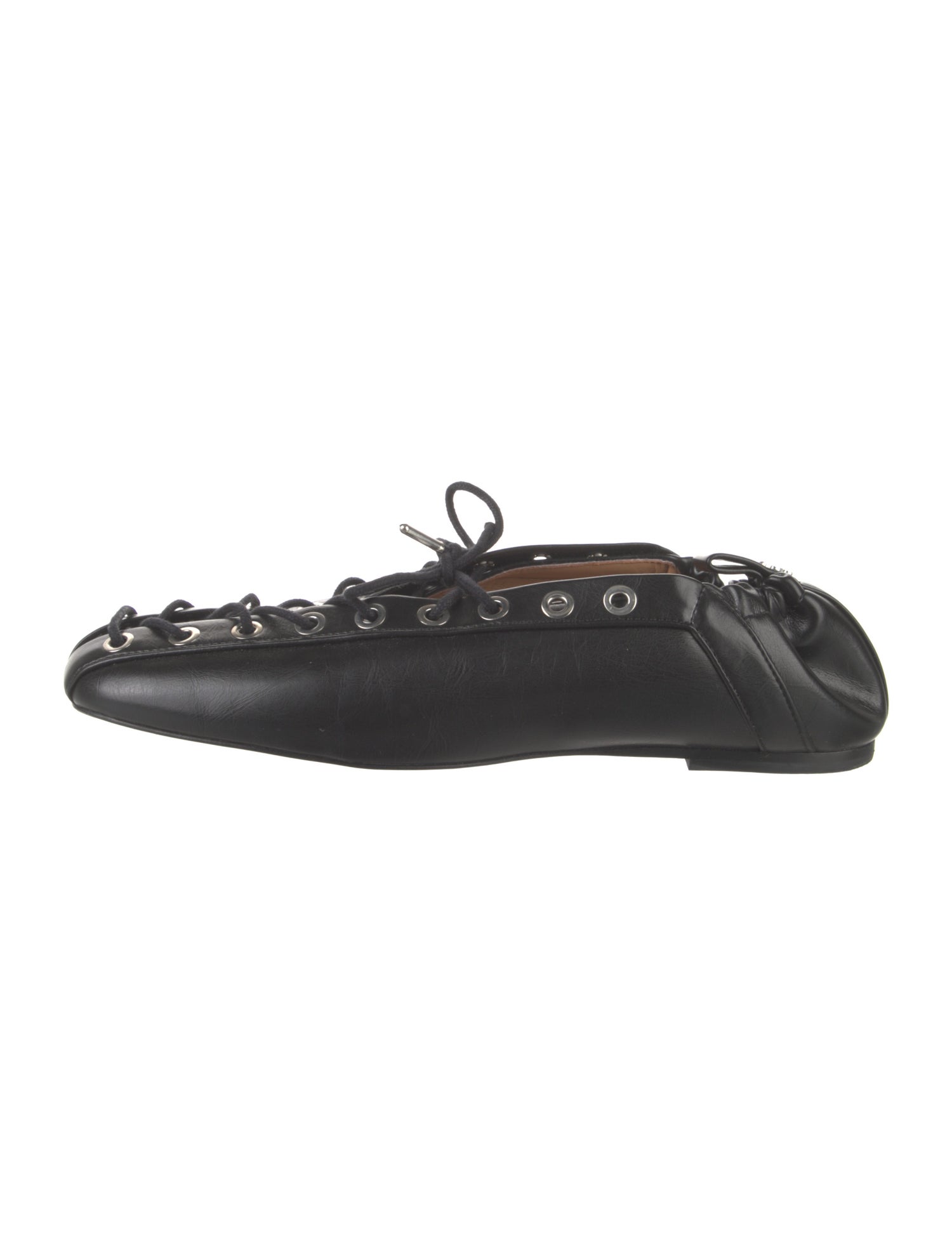Ganni Leather Ballet Flats