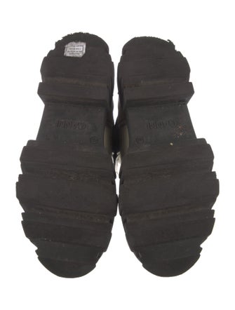 Ganni Leather Colorblock Pattern Chelsea Boots