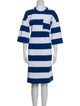 Ganni Striped Knee-Length Dress