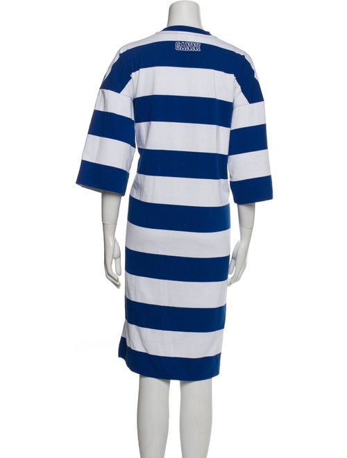 Ganni Striped Knee-Length Dress