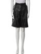 Ganni Lamb Leather Knee-Length Shorts
