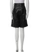 Ganni Lamb Leather Knee-Length Shorts