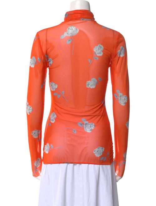 Ganni Floral Print Turtleneck Sweatshirt